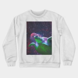 a turtle in the sky painting Crewneck Sweatshirt